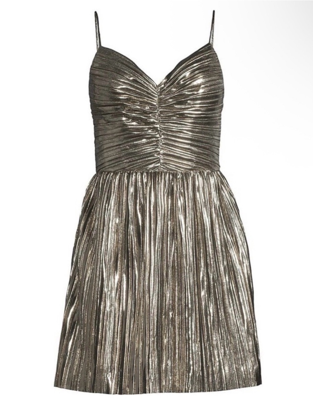 Michael Kors Metallic Pleated dress size 2